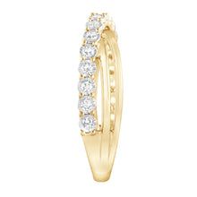 Womens | 0.25 CT Round Cut Lab Grown Accent Diamond | Fashion Ring | Yellow Gold Flashed Silver | I-J-I1