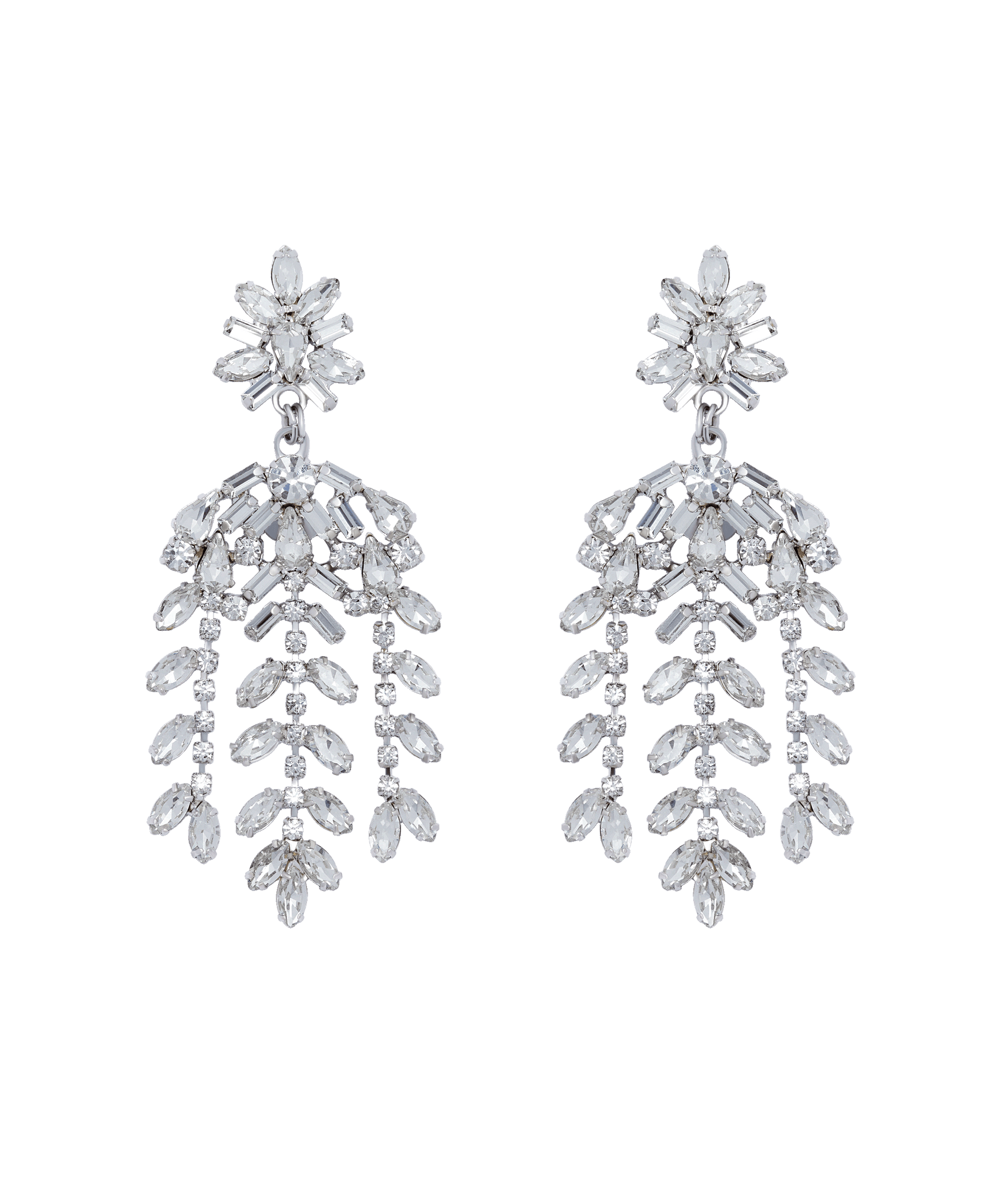 Elena Statement Earrings in Crystal - Loren Hope
