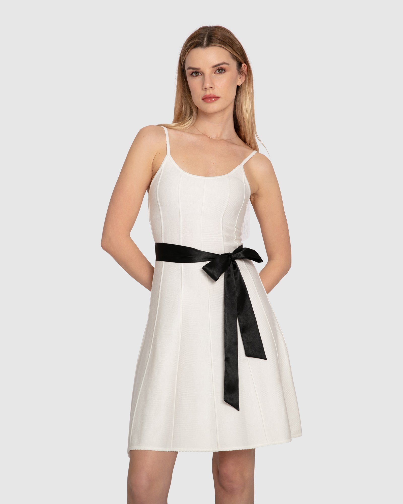 Women | Love Her Madly Knit Dress | White