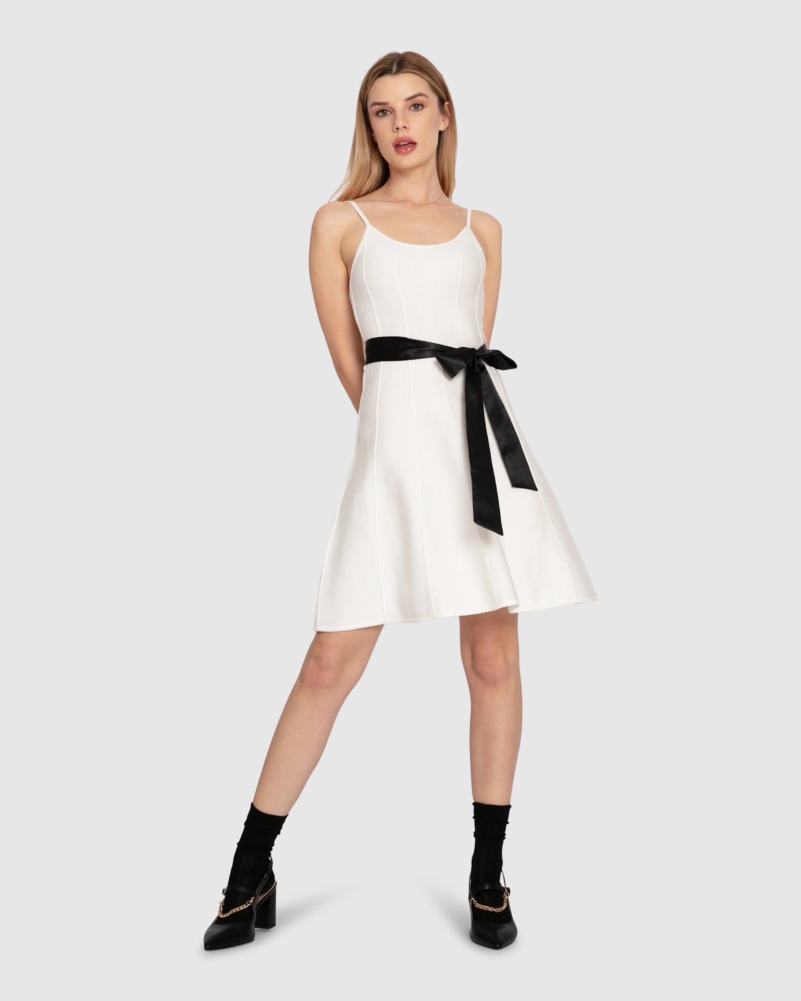 Women | Love Her Madly Knit Dress | White