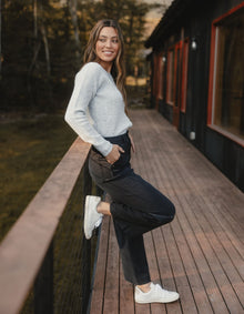 Women | Comfort Terry Wide Leg Crop Pant | Phantom