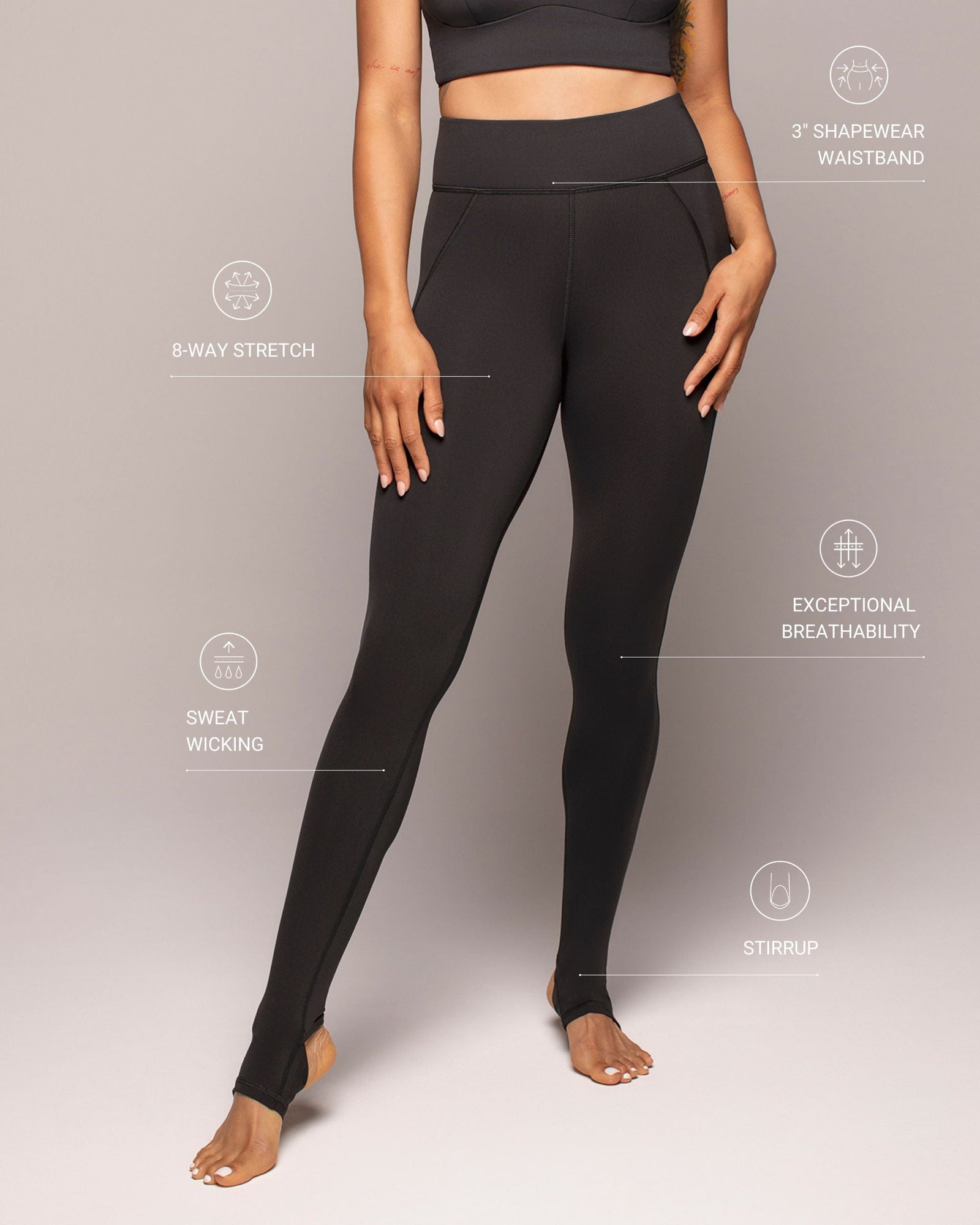 Liquid Stirrup Legging | Black