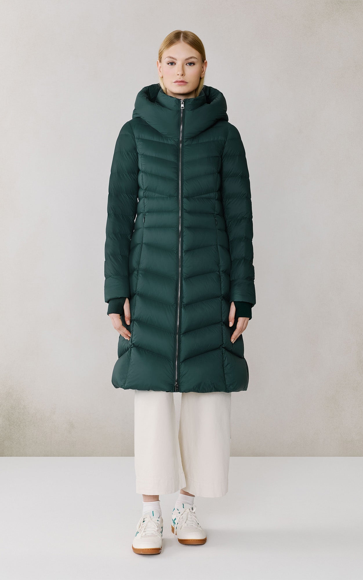 Lita-U Midi Down Coat | Midnight Forest