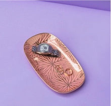 Talianna Lily Pad Catchall Tray | Pink | Ceramic with 24K Gold Details