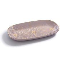 Talianna Lily Pad Catchall Tray | Lilac | Ceramic with 24K Gold Details