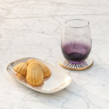 Talianna Lily Pad Catchall Tray | White | Ceramic with 24K Gold Details