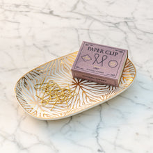 Talianna Lily Pad Catchall Tray | White | Ceramic with 24K Gold Details