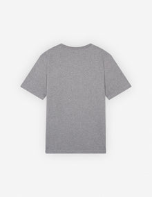 Mens | Bold Fox Head Patch Short-Sleeve Comfort Jersey Tee-Shirt | Medium Grey Melange