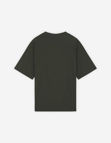 Mens | Bold Fox Head Patch Oversize Short-Sleeve Cotton Tee-Shirt | Ranger Green