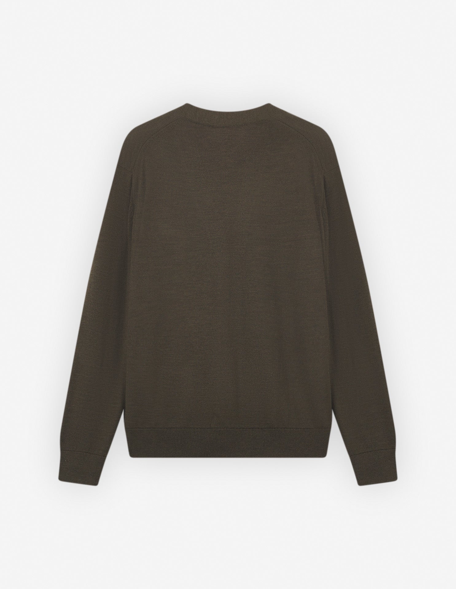 Mens | Bold Fox Head Patch Regular Cardigan | Khaki