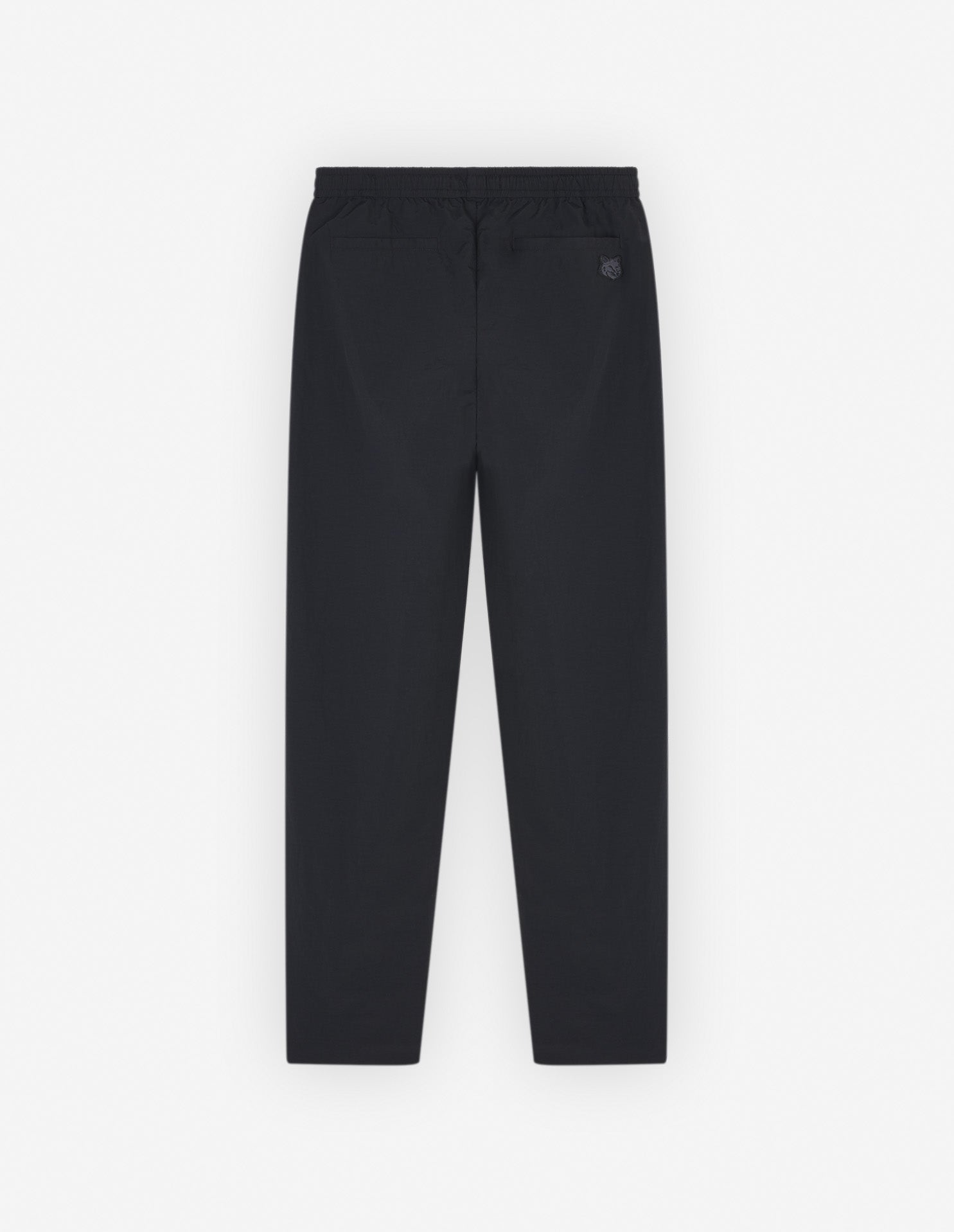 Mens | Bold Fox Patch Crispy Nylon Straight-Cut City Pants | Black
