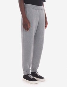 Mens | Bold Fox Head Patch Comfort Jog Cotton Pants | Medium Grey Melange