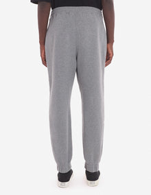 Mens | Bold Fox Head Patch Comfort Jog Cotton Pants | Medium Grey Melange