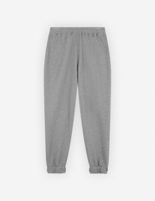 Mens | Bold Fox Head Patch Comfort Jog Cotton Pants | Medium Grey Melange