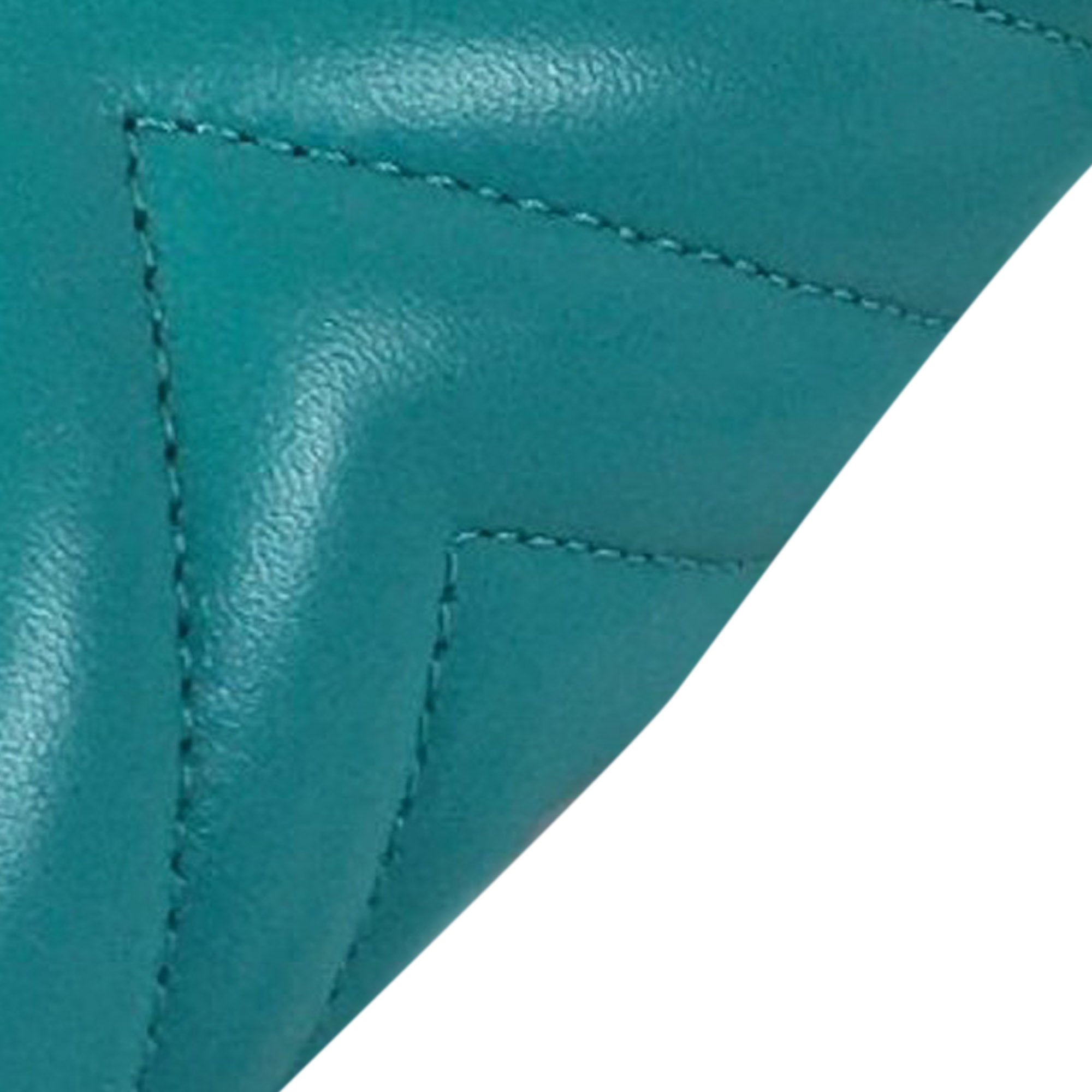 Chanel | Pre-Owned Mini Rectangular Chevron Lambskin Single Flap | Green