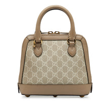 Gucci | Pre-Owned Mini GG Supreme Horsebit 1955 Satchel | Brown/Beige