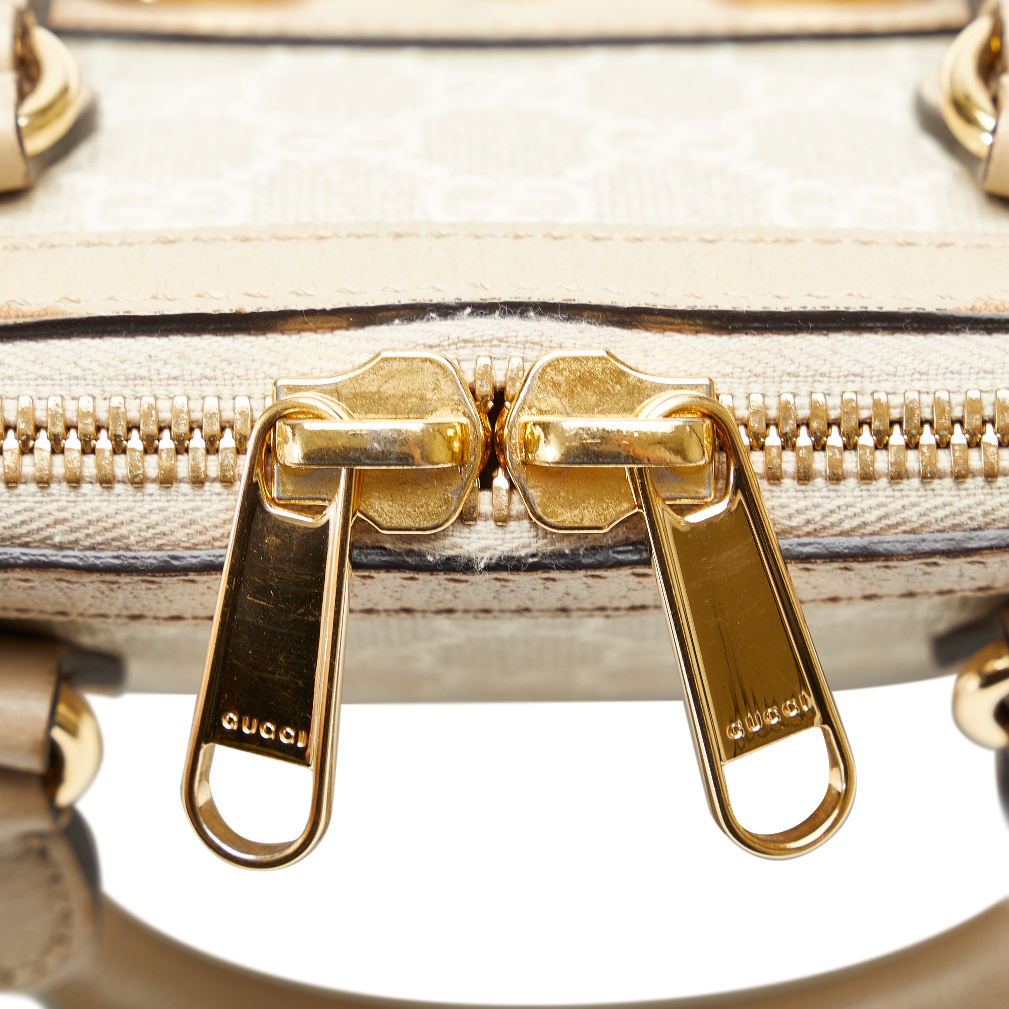 Gucci | Pre-Owned Mini GG Supreme Horsebit 1955 Satchel | Brown/Beige