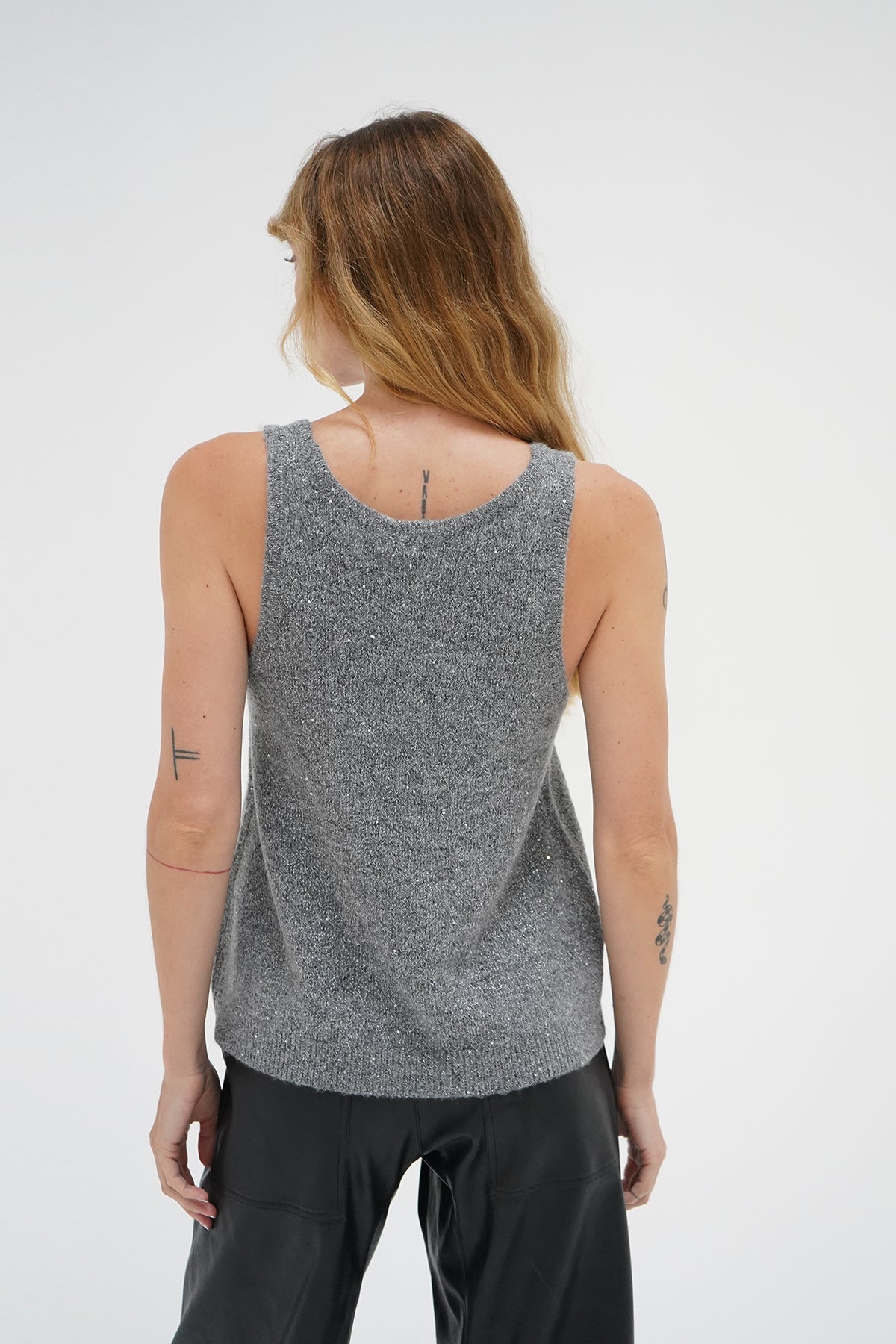 Women | Audra Sparkle Sweater Tank | Gray