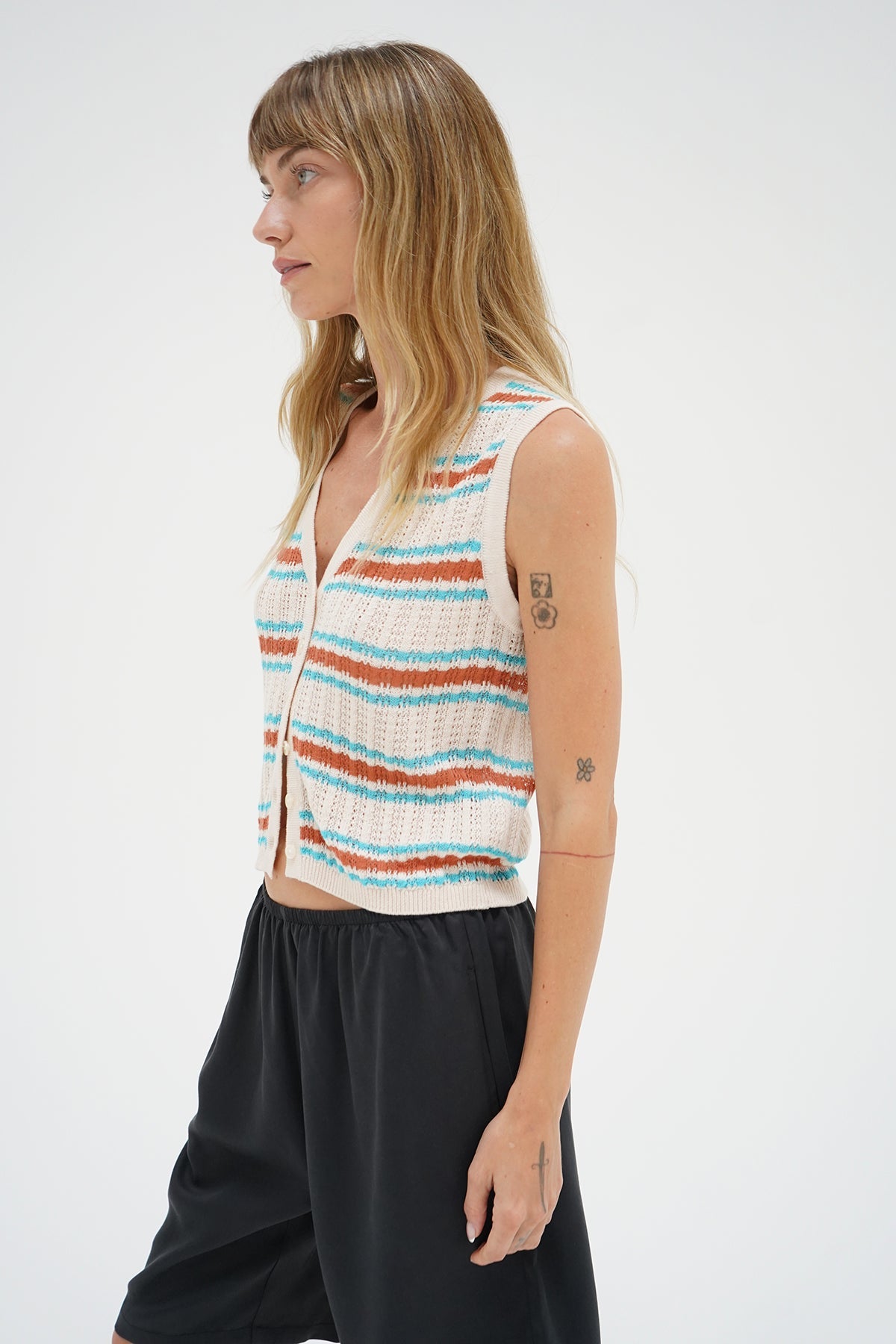 Women | Lou Sleeveless Cardigan | Multicolor