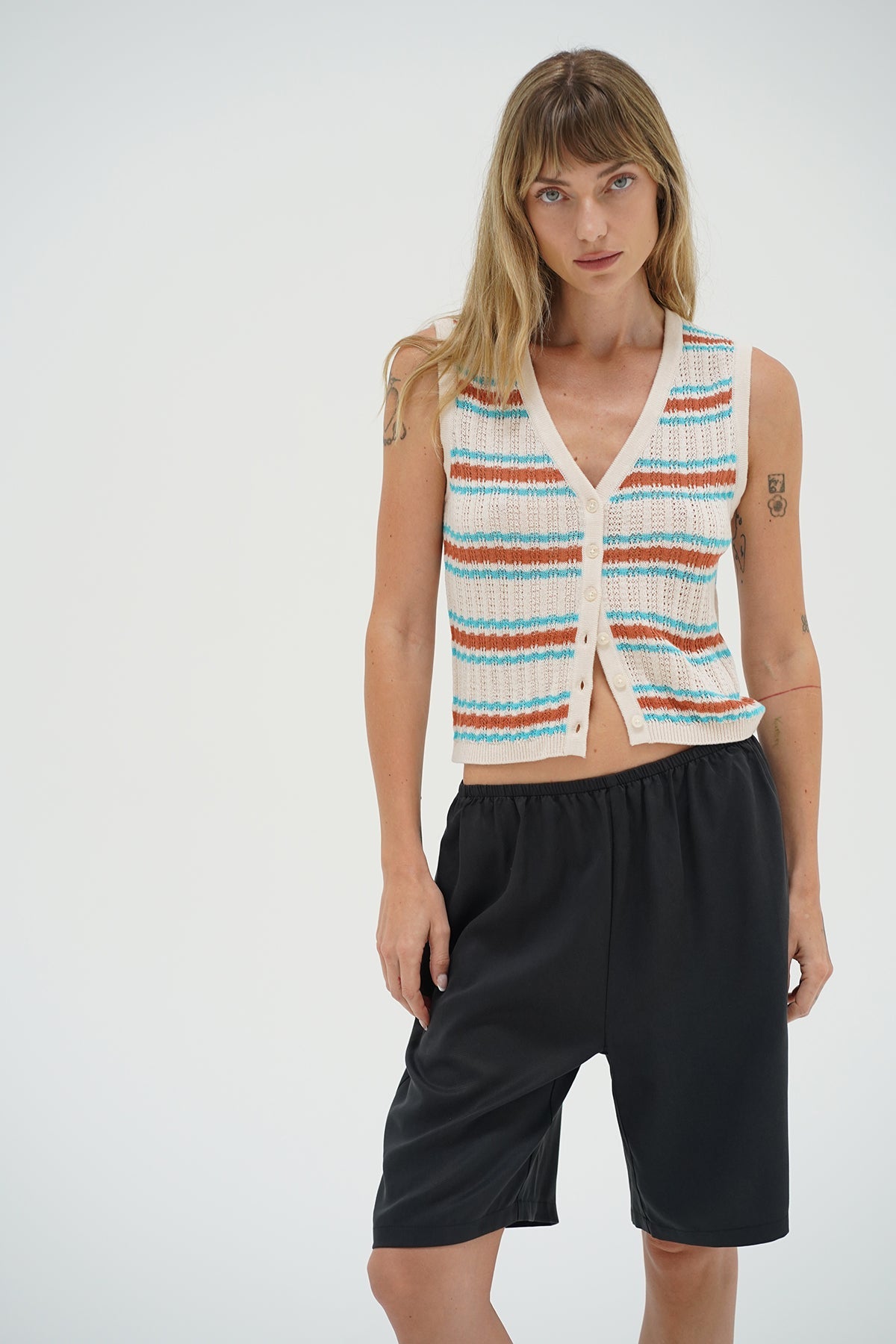 Women | Lou Sleeveless Cardigan | Multicolor