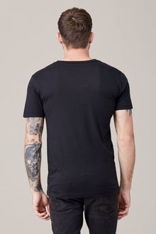 Men | Short Sleeve V Neck | Black