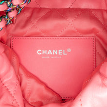 Chanel | Pre-Owned Mini Shiny Calfskin Rainbow Hardware 22 Handbag | Pink