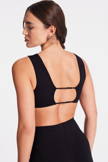 Le Ore | Calla Crop Cutout Bra | Black