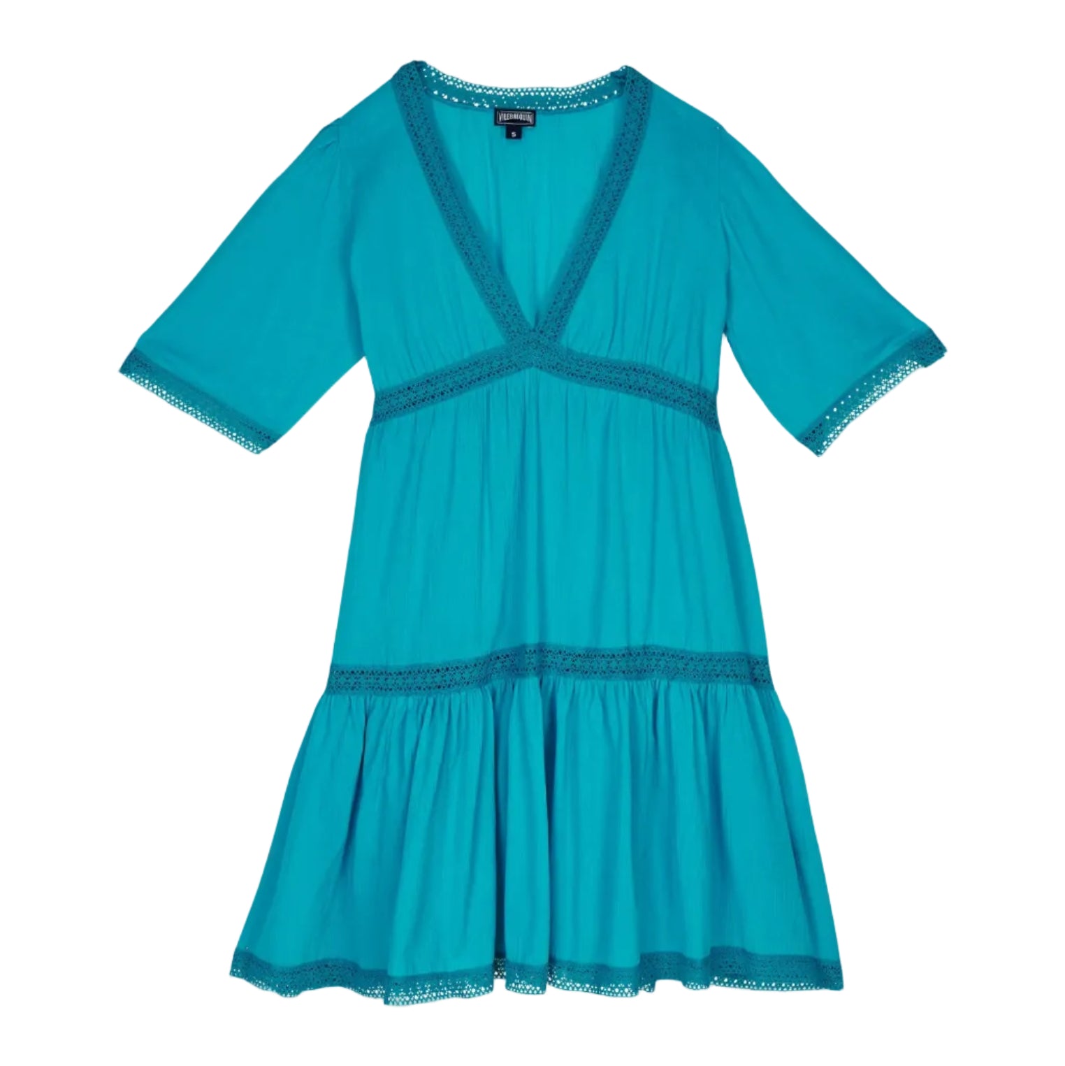 Women | Crepon & Galon Dress | Curacao
