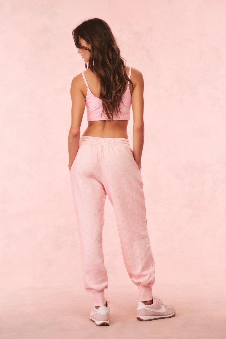 Lolana Floral Cotton Sweatpants | Ibiza Sunset