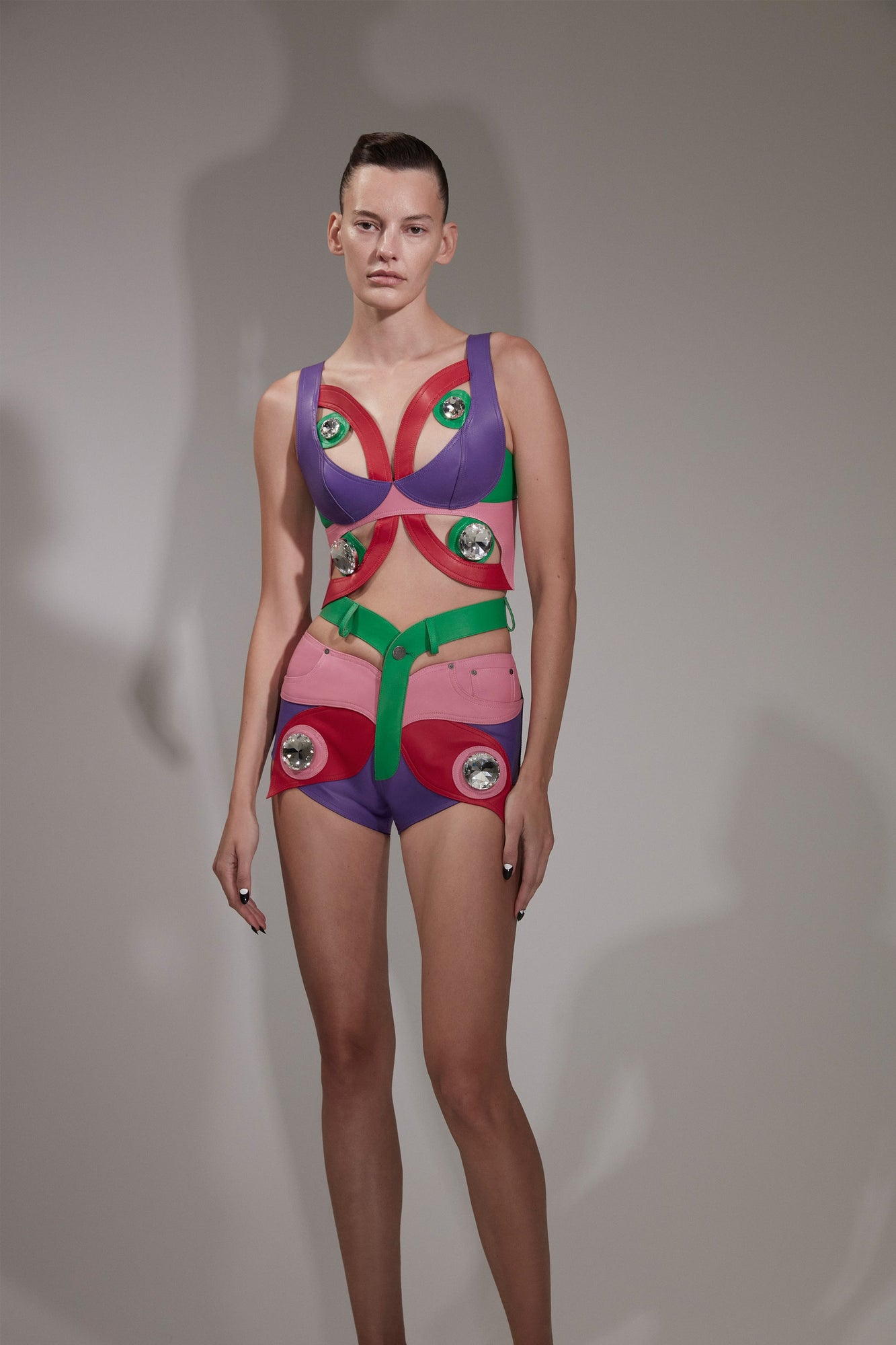 Butterfly Leather Hot Short | Multi