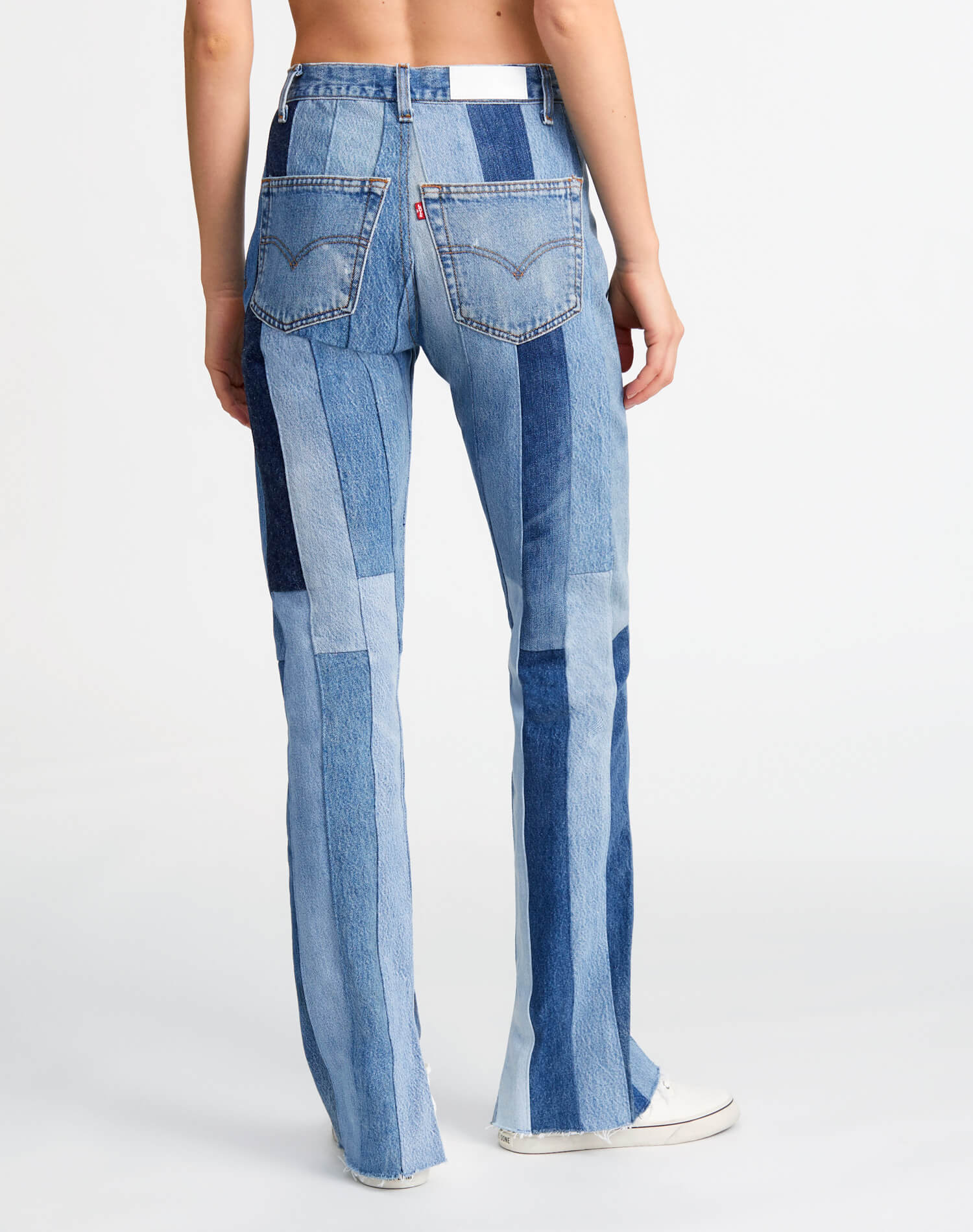 Womens | 60s Patched Skinny Boot | Indigo