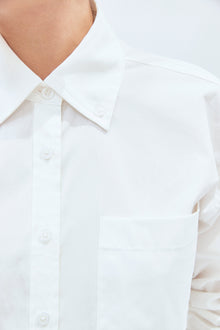 Boxy Button-Down Shirt | White