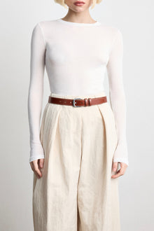 Louison Belt | Camel & White & Silver