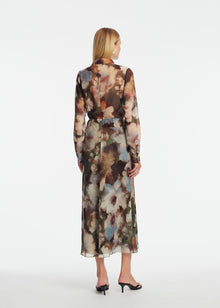 Floral Printed Chiffon Sophie Skirt | Cactus Multi