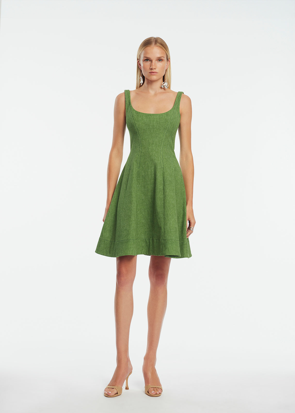 Stretch Denim Seamed Dress | Cactus