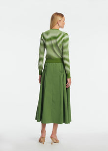 Tech Poplin Shirred Skirt | Cactus