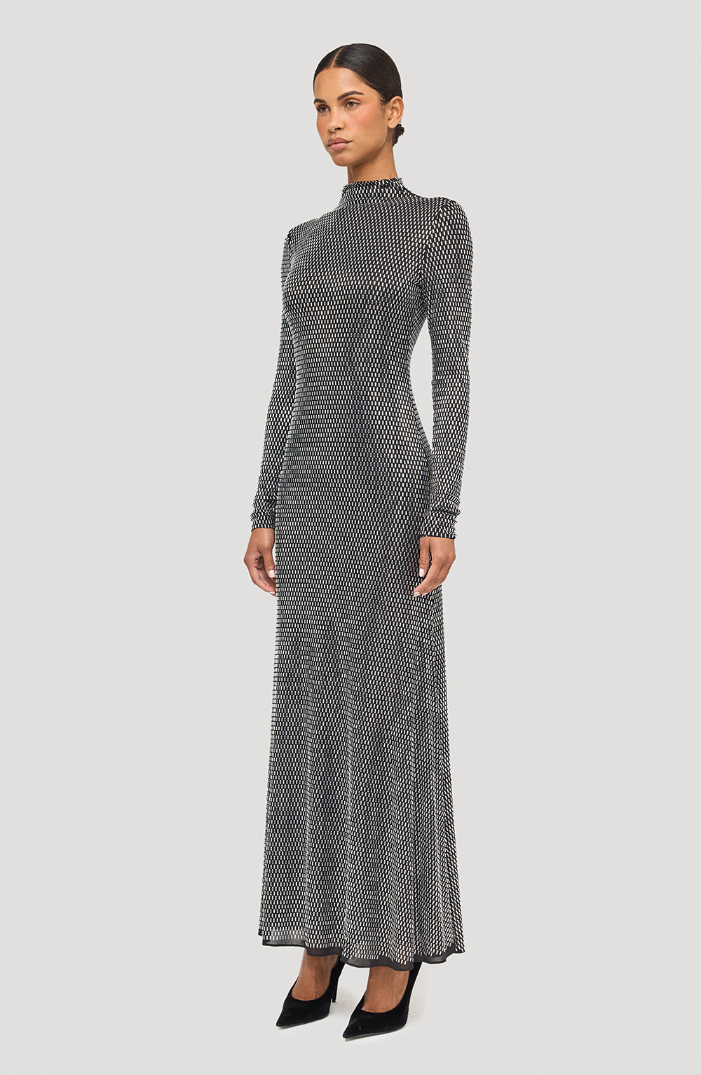 Clarion Dress | Jet Black/Silver