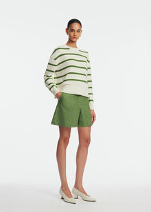 Striped Knit Crewneck | Cream Multi