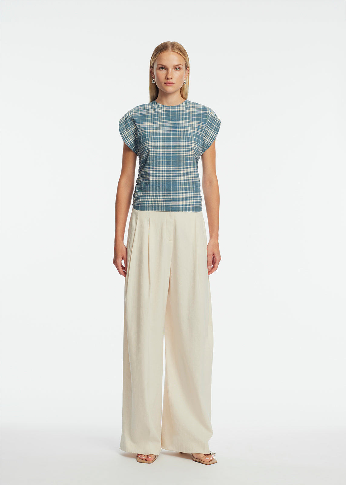 Plaid Seersucker Tie Top | Mallard