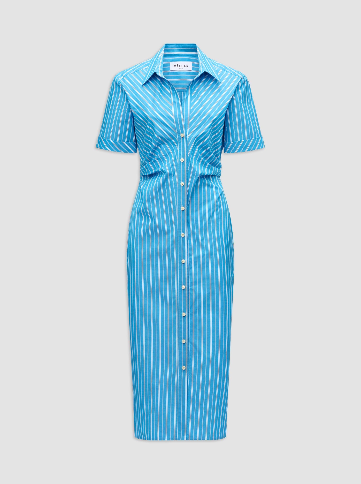 fitted shirt dress Black Good Cotton Fitted Shirt Dress