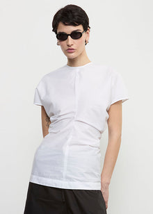 Poplin Curve Top | White