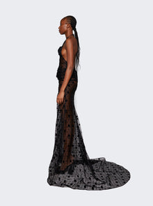 Women | LaQuan Smith | Halter Gown With Bow Detail | Black
