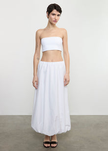 Poplin Bubble Skirt | White