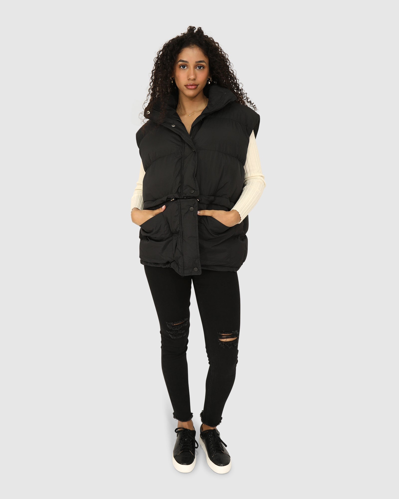 Women | Landslide Zip-Off Puffer Vest | Black