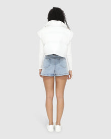 Women | Landslide Zip-Off Puffer Vest | Cream