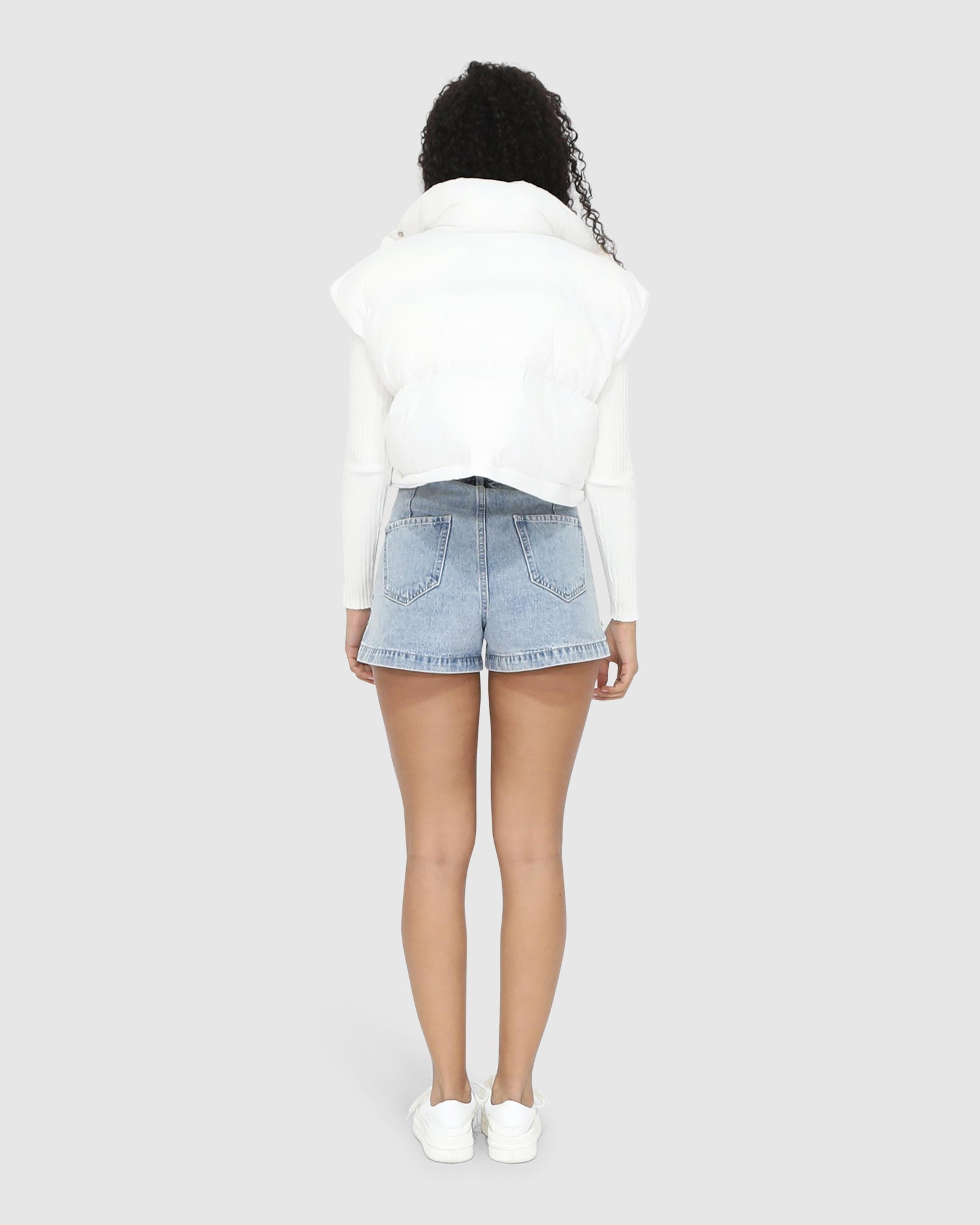 Women | Landslide Zip-Off Puffer Vest | Cream