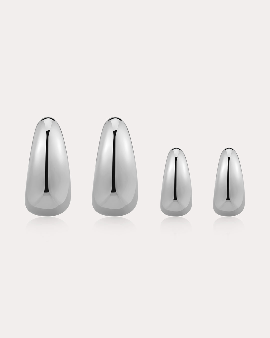The Classic Claw Hoops Set | Silver