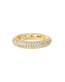 Pave Amalfi Ring | Cubic Zirconia | Gold