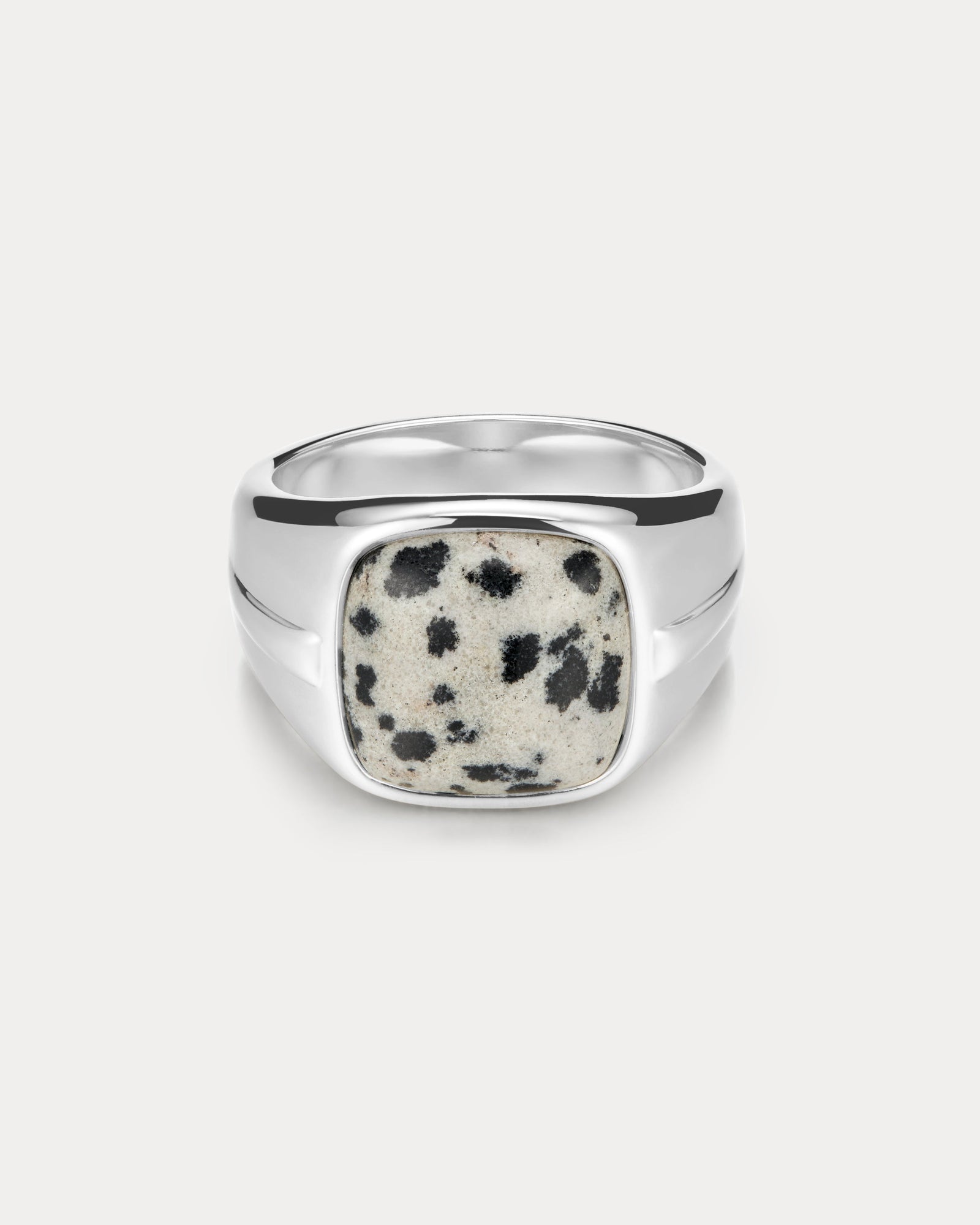 The Palma Signet Ring | Dalmatian Jasper | Silver