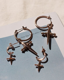 Mini Cross Hoops | Rose Gold